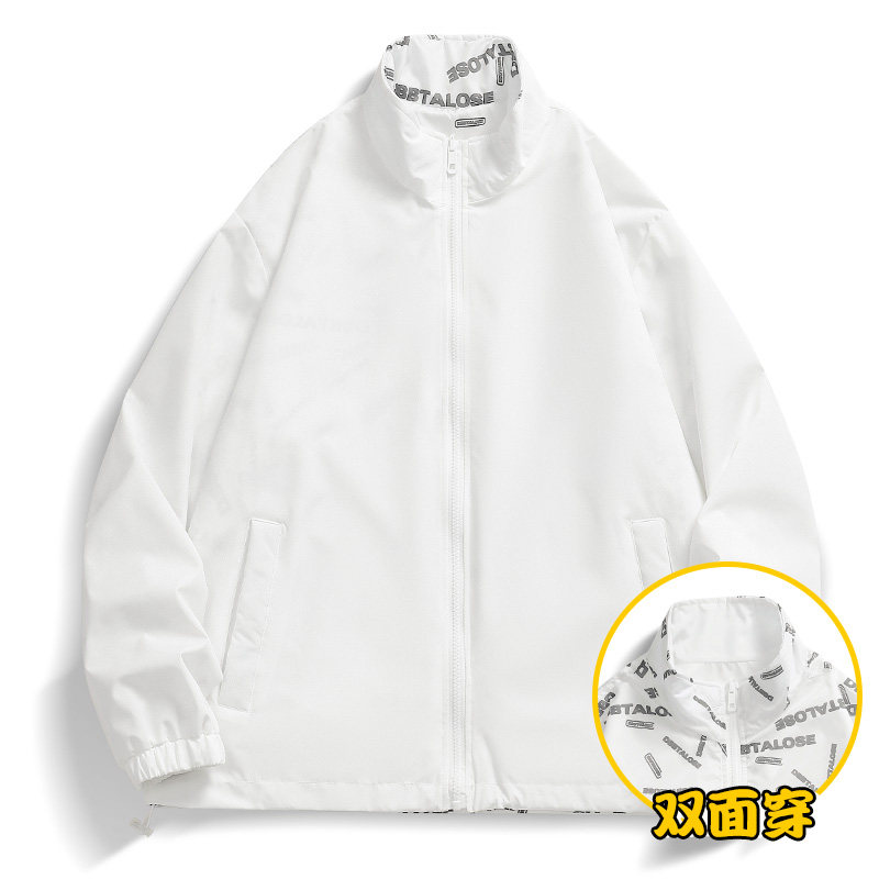 双面穿休闲男士印花夹克外套韩版宽松立领春秋上衣印花8106-P40,男装夹克,星座1403B