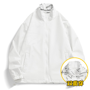 双面穿休闲男士印花夹克外套韩版宽松立领春秋上衣印花8106-P40图片