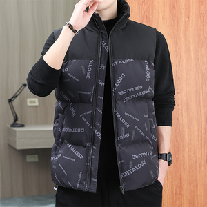 秋冬立领男士棉服外套男装马甲保暖马夹休闲棉衣背心上衣MJ99-P35图片