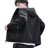 春秋男士夹克韩版潮流帅气时尚青春连帽外套上衣858-P48，男装夹克，星座1403B