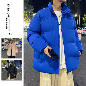 冬季男士韩版立领宽松港风面包服棉衣情侣款加厚外套2208-P42图片