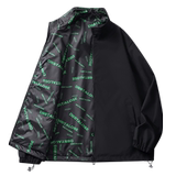双面穿休闲男士印花夹克外套韩版宽松立领春秋上衣印花8106-P40，男装夹克，星座1403B