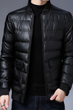 冬季男士棉衣短款外套修身羽绒棉服棒球领加厚PU皮棉衣826-P75，男装棉衣，星座1403B