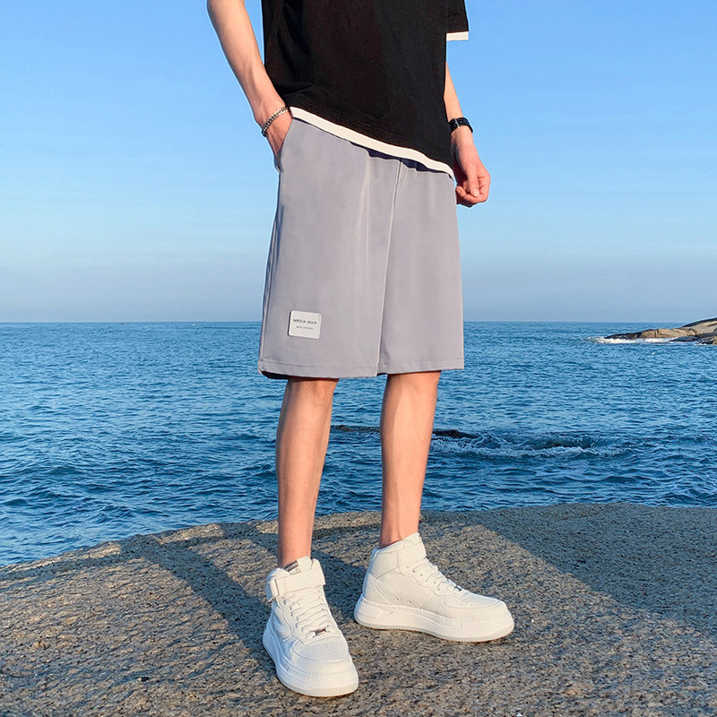 海边2023夏季日系五分裤男士短裤中腰休闲沙滩裤青年DK258-P15,男装休闲裤,星座1403B