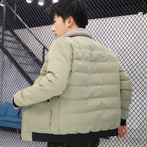 冬季男士羊羔绒翻领棉衣短款外套修身羽绒棉服加厚棉衣827-P65图片