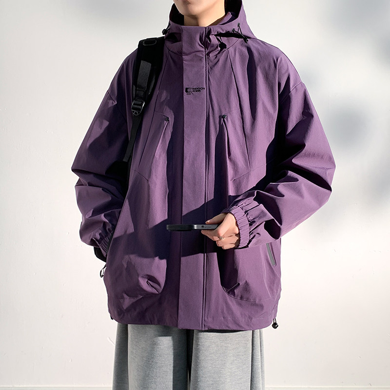 2024春季新款冲男潮牌刺绣宽松连帽登山服工装夹克外套2373-P55,商品下架区,星座1403B