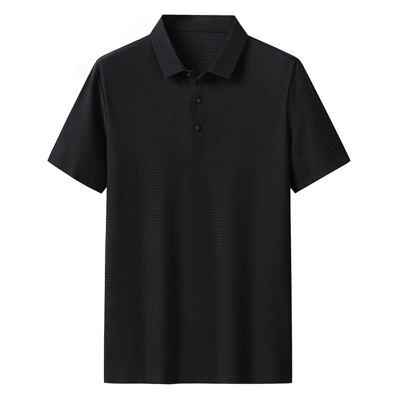 夏季高品质冰丝无痕锦纶冰丝T恤男Polo衫纯色翻领上衣T777-P40,男装Polo衫,星座1403B