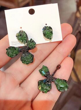 思慕琦气质合金女电镀花朵耳环