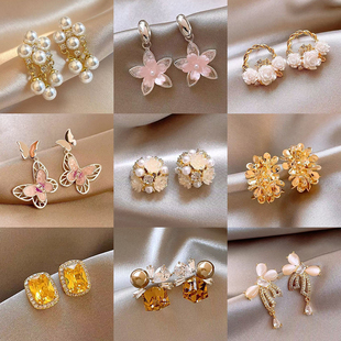 百搭耳环女春季 小众设计感耳钉清晰高级感耳饰 小香风时尚 2025新款