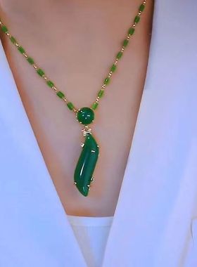 思慕琦人造水晶竹节链女项链