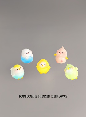 无聊了 摆几只可爱鹦鹉 治愈电脑桌面工位办公桌装饰迷你小摆件