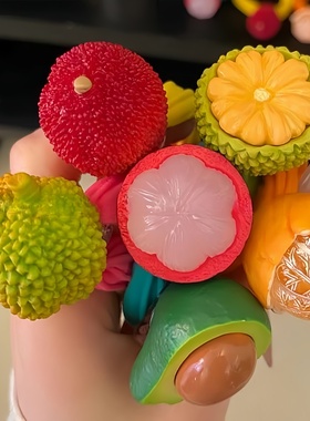 可爱水果发圈高级感桌面摆件