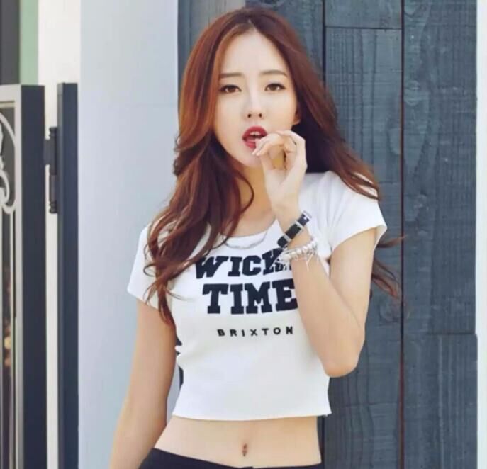 短袖T恤女装夏季学生韩版高腰显瘦性感露脐装短款修身上衣时尚潮