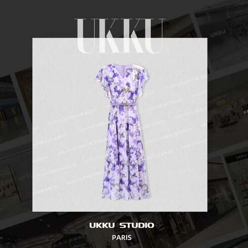 15【UKKUSTUDIO】夏季碎花收腰显瘦气质公主连衣裙917203