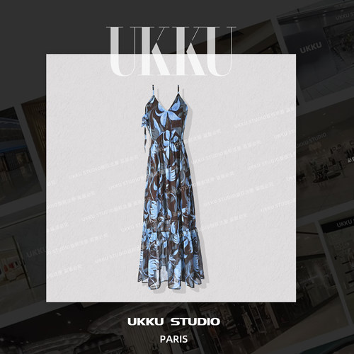 73【UKKU STUDIO】【比岸花2.0】气质法式浪漫优雅显瘦连衣裙