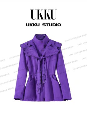 【UKKU STUDIO】秋冬新款收腰显瘦气质装冲锋外套615185