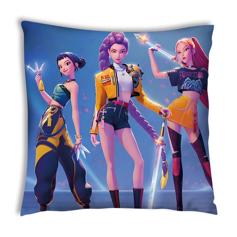 猎魔女团周边K-POP周边动漫抱枕方形等身靠枕靠垫午休枕头枕套