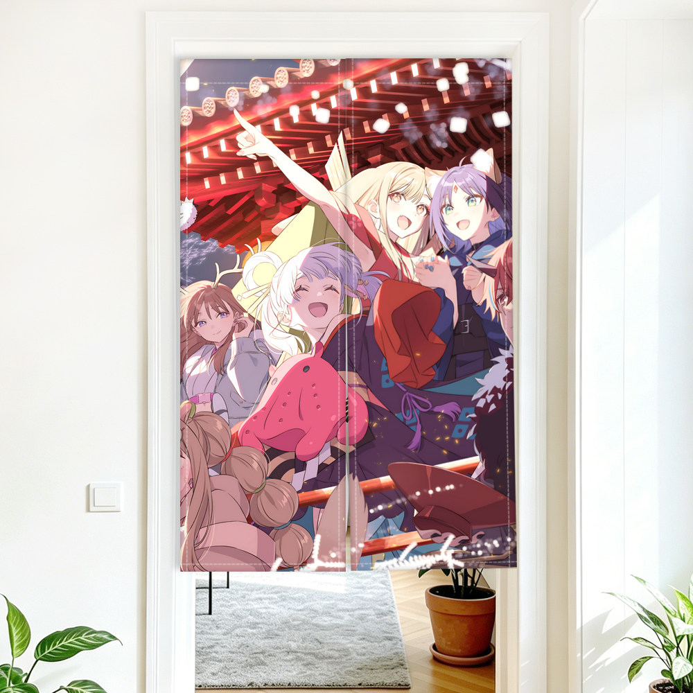 超时空辉夜姬门帘隔断帘家用厨房厕所卫生间门口遮挡布帘墙布装饰