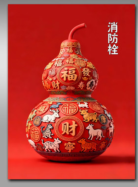 消防栓贴纸消火栓使用方法标识贴画遮挡装饰消防箱电箱贴墙贴Y309