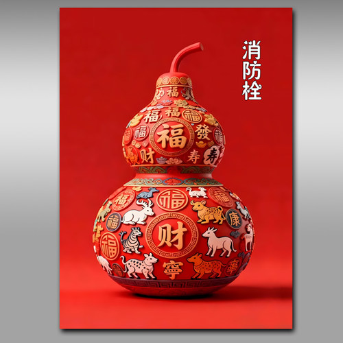 消防栓贴纸消火栓使用方法标识贴画遮挡装饰消防箱电箱贴墙贴Y309