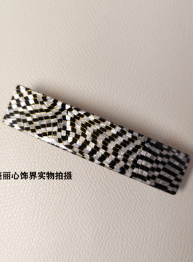 顶夹专柜同款翡翠绿简约气质法国