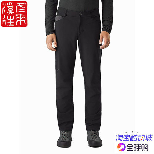 始祖鸟户外男子秋冬加绒软壳长裤