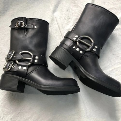 复古骑士靴英伦风短靴