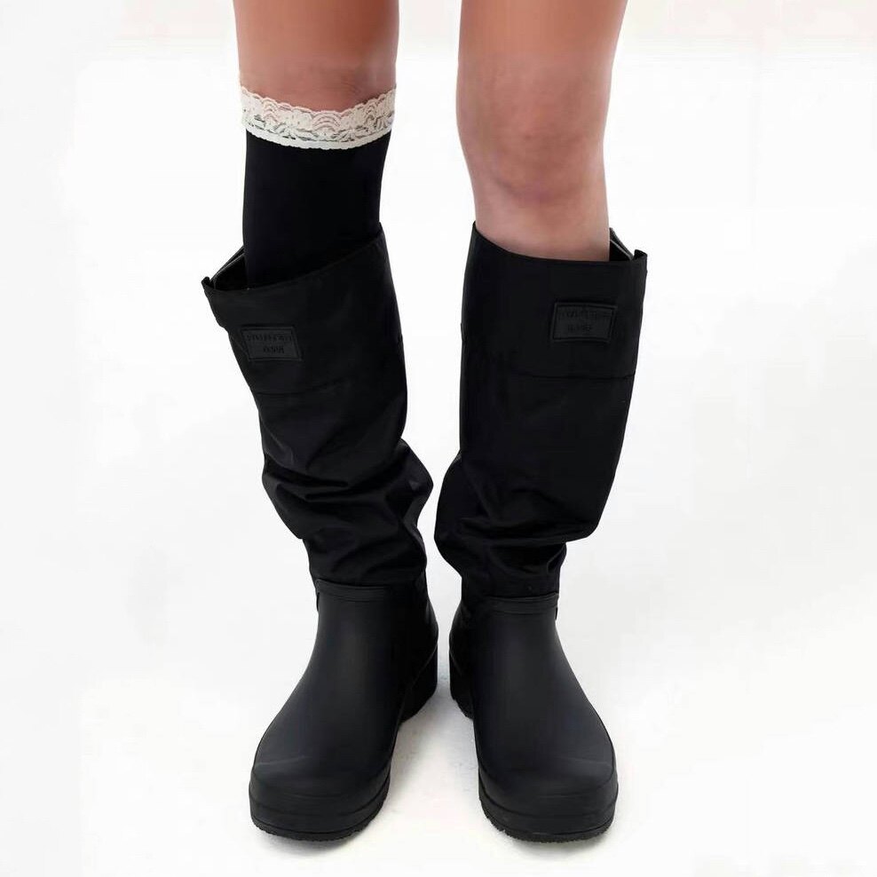 小众设计韩版高筒防水雨靴