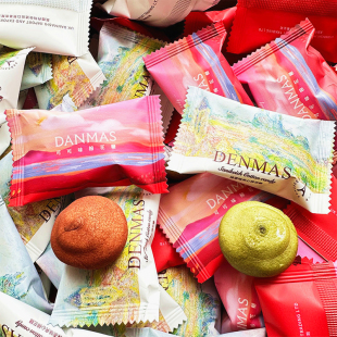 DENMAS丹玛仕夹心棉花糖巧克力抹茶味糖果可可爆浆糖果喜糖小红书