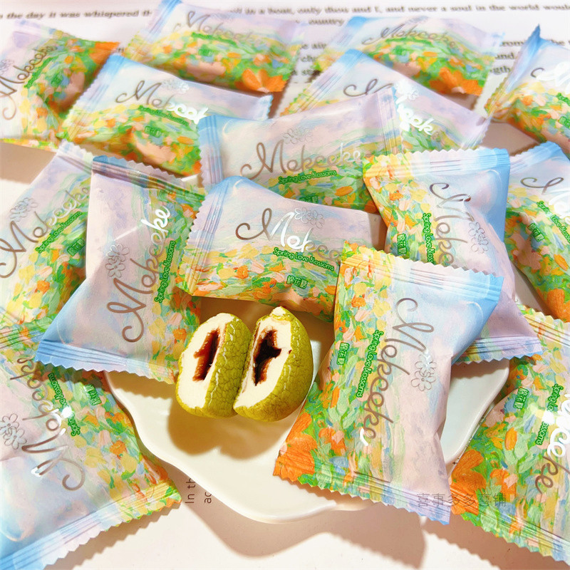 mokcoke莫可卡抹茶味雪派夹心棉花糖轻奢风结婚喜糖高颜值糖果儿