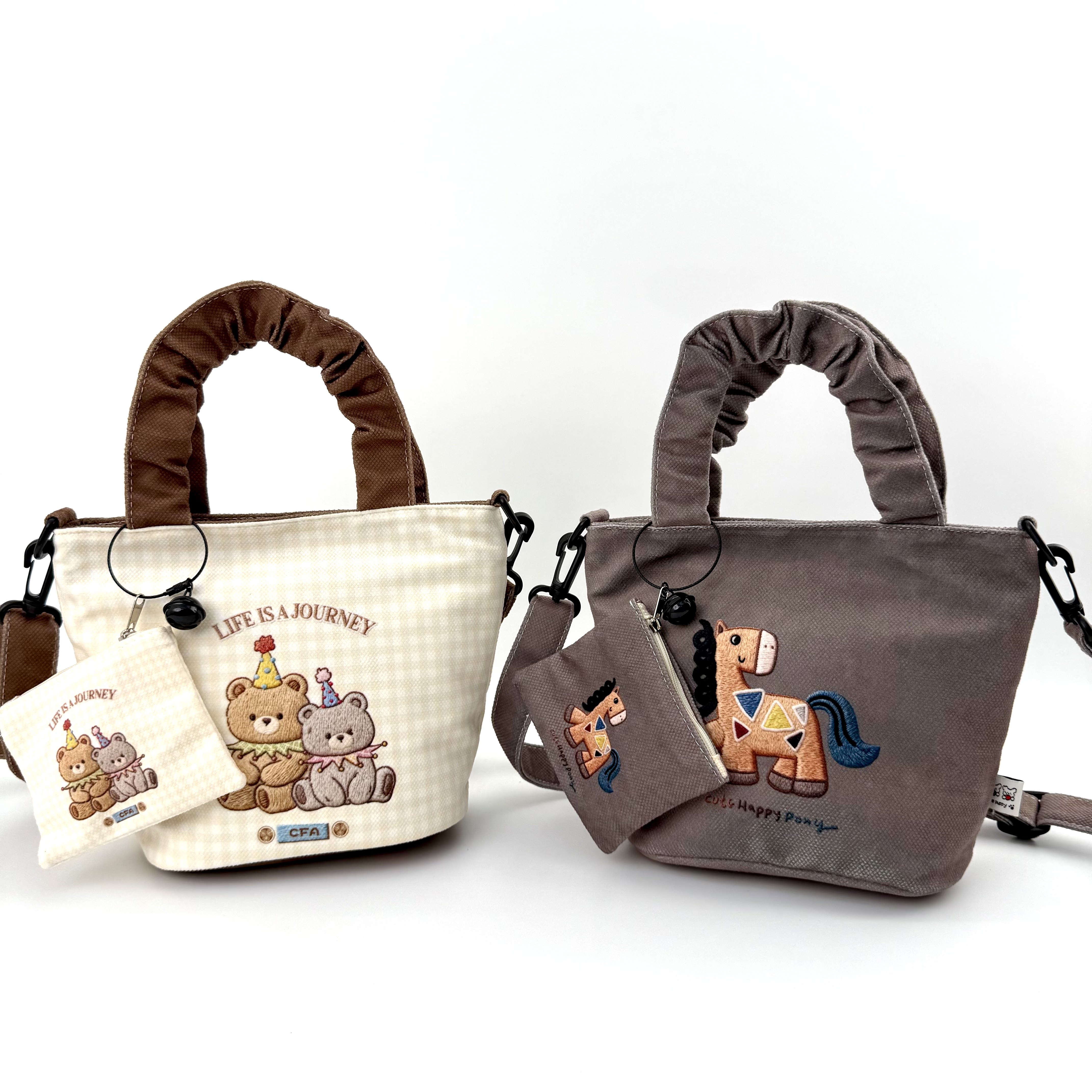 xiaoyumi2025新款卡通大容量单肩手提斜挎包水桶包帆布包通勤包包,箱包皮具/热销女包/男包,水桶包,淘宝优惠券,粉丝福利购,淘宝优惠卷