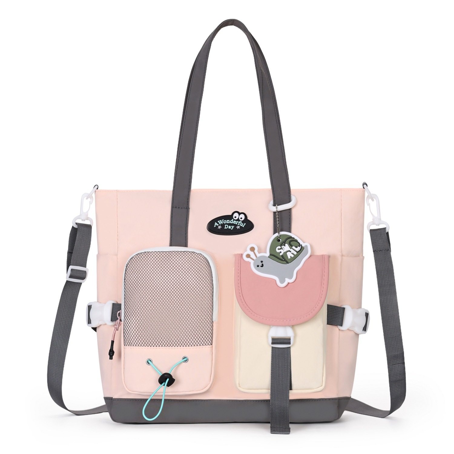 韩国ins简约百搭少女学生斜挎包女 日系古着感学院风大容量单肩包