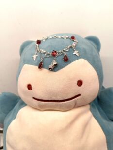 【 驰骋手作】红石榴石原石银花叶手链【30天发货】