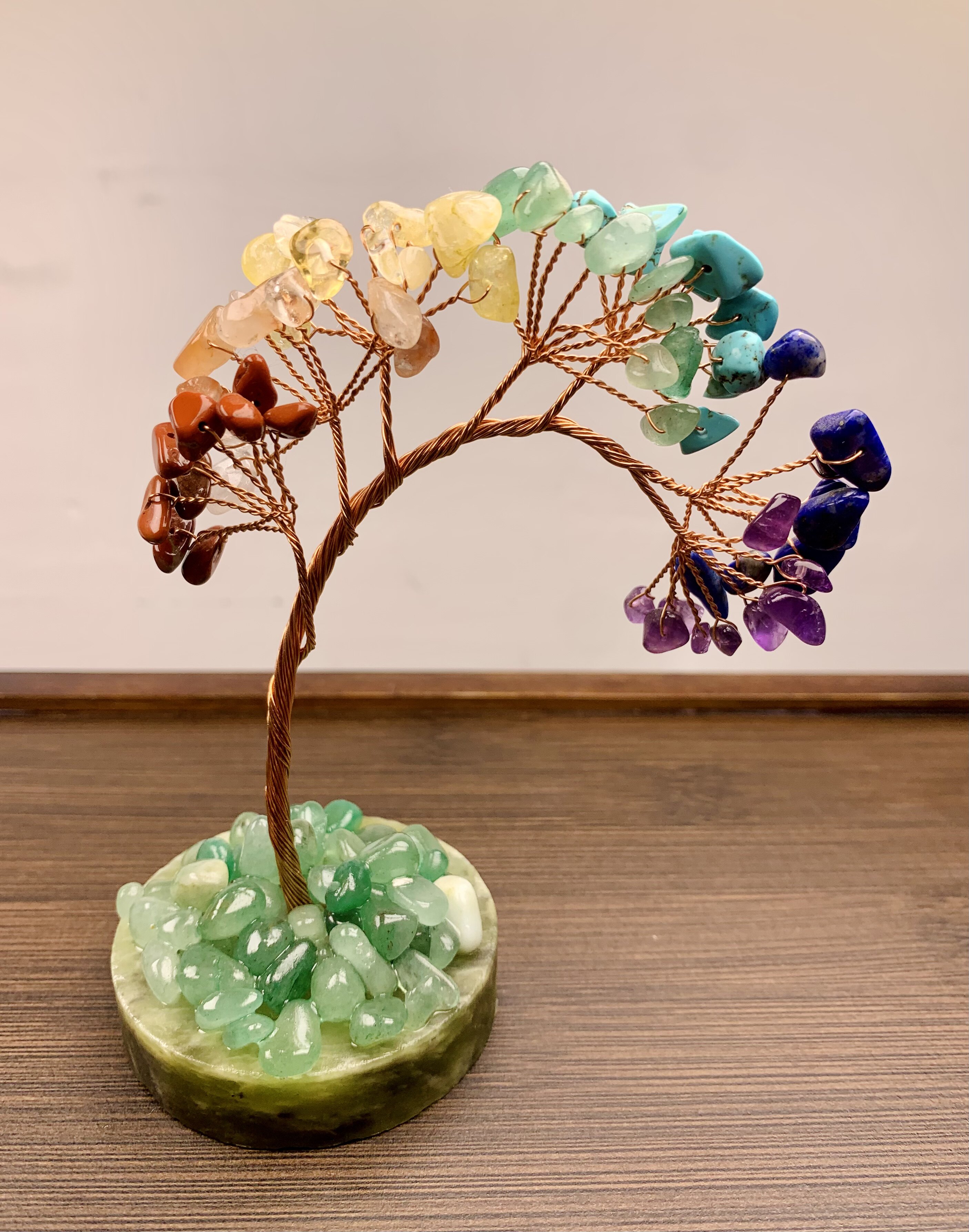 天然多宝水晶发财树摆件