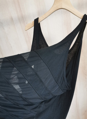 欧美高阶潮牌原单个性设计感中长针织背心裙黑色简约尾单夏季新款