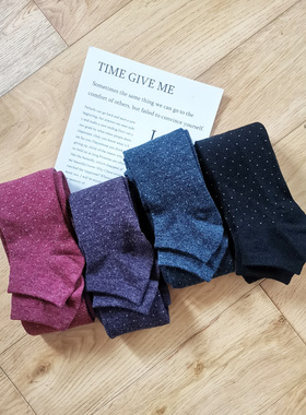 特 秋冬新款出口日本原单弹力针织小波点复古显瘦打底裤踩脚裤K19