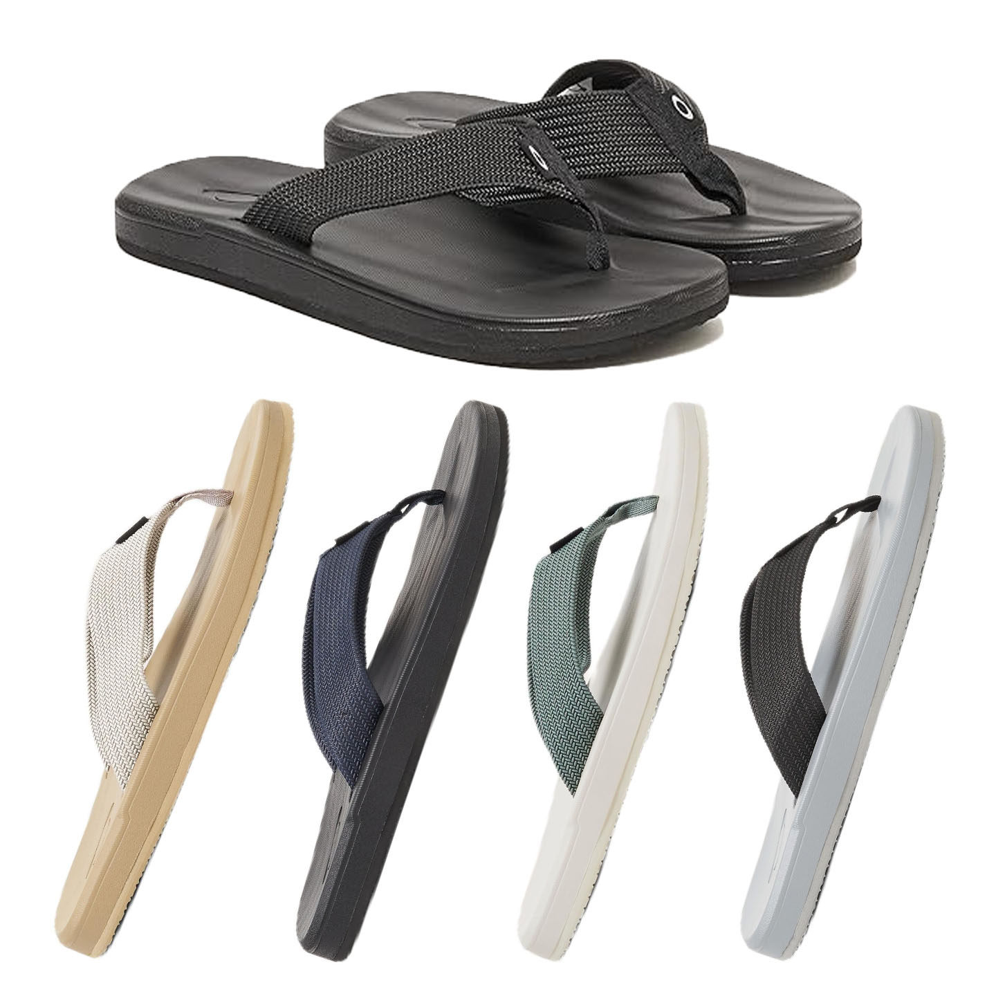 美国代购Oakley欧克利男帆布轻便人字夹趾凉拖鞋沙滩休闲Ventura