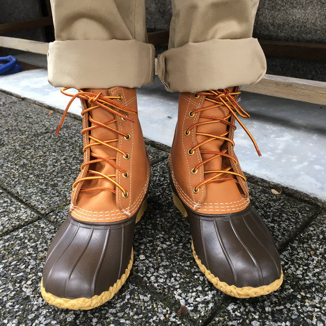 美国代购L.L.Bean男8寸6孔保暖猎鸭靴羊毛LLBean Bean防水美产潮