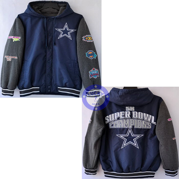 达拉斯牛仔超级碗连帽卫衣冬棉服