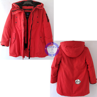 加厚4斤重防寒保暖韩国潮牌女士冬大红色鹅绒长款羽绒服大衣外套