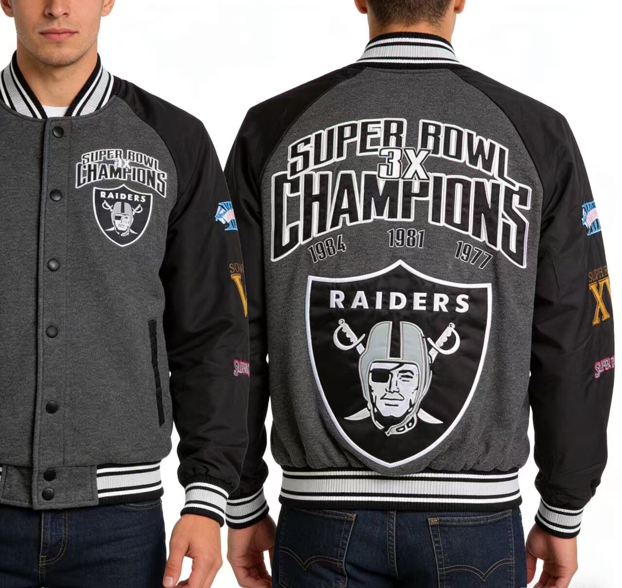 突袭者棉服棒球服超级碗Raiders