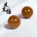 新疆且末糖和田玉糖料糖玉圆珠散珠顶珠玉石多宝手串手链diy配饰