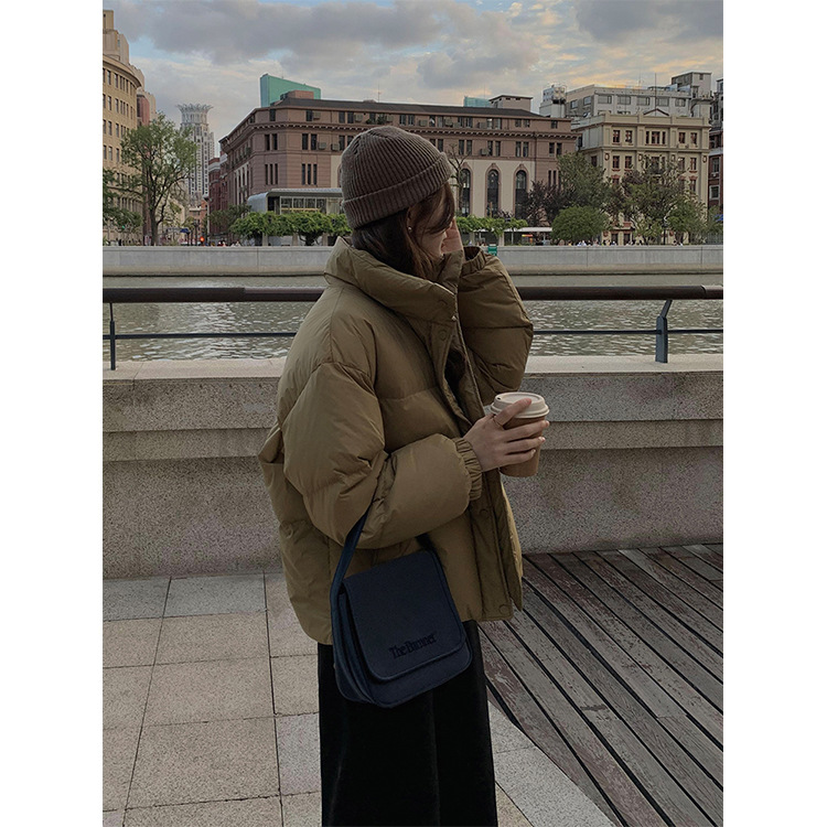 THXGIVING 90白鸭绒立领羽绒服女2025冬季新款韩版加厚保暖外套