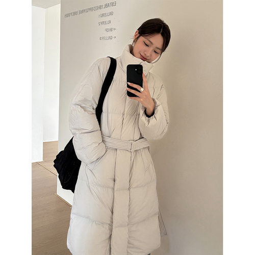 THXGIVING 冬日行走的羽绒被蓬松保暖羽绒服外套2025冬白鸭绒大衣