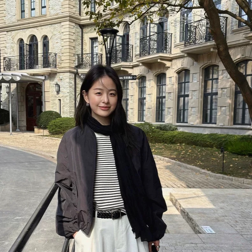 THXGIVING 低调精致党休闲时髦宽松夹克上衣外套女2026春配挂脖包