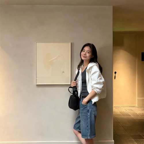 THXGIVING 轻机能通勤风 下摆收紧宽松连帽防风外套女2026秋新款