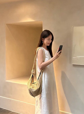 THXGIVING 简而不凡 无袖蕾丝内搭层次感露背连衣裙女2026夏新款