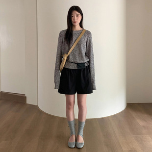 THXGIVING 慵懒风宽松套头百搭针织衫女2025秋季新款插肩袖毛衣