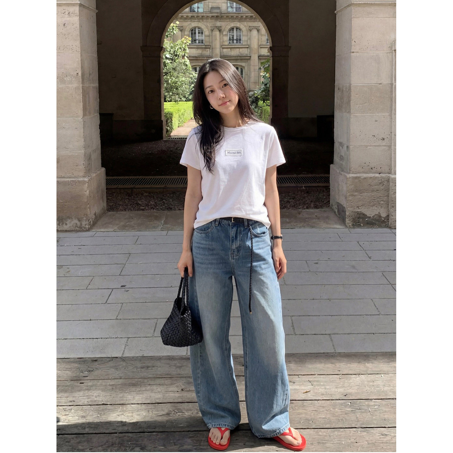 THXGIVING云朵感棉T恤亲肤透气正肩短袖小布标刺绣上衣女2026夏季