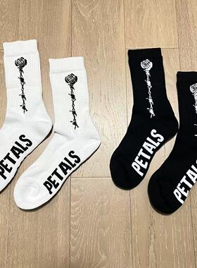 nacostyle外贸原单情侣款纯棉毛巾底中筒秋冬运动防震滑板袜子